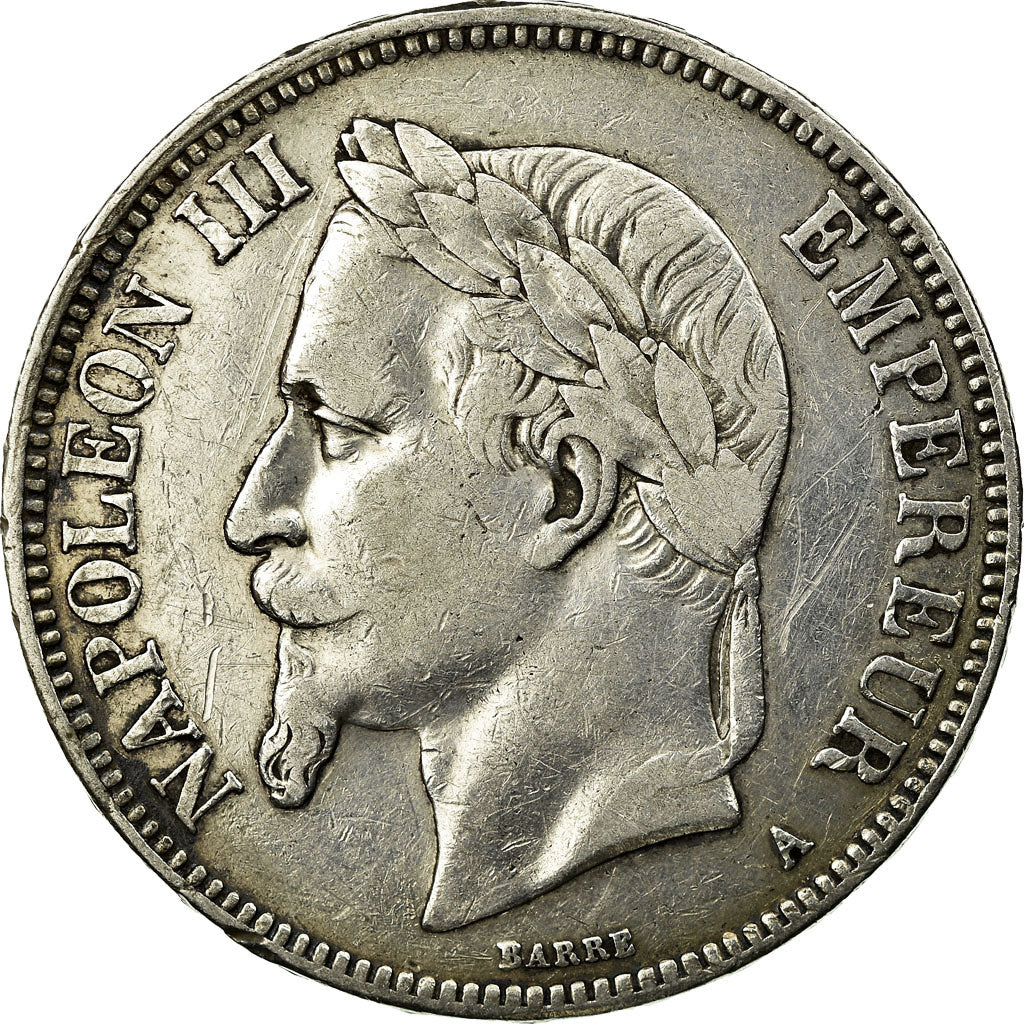 Coin, France, Napoleon III, 5 Francs, 1870, Paris, EF(40-45), KM 799.1