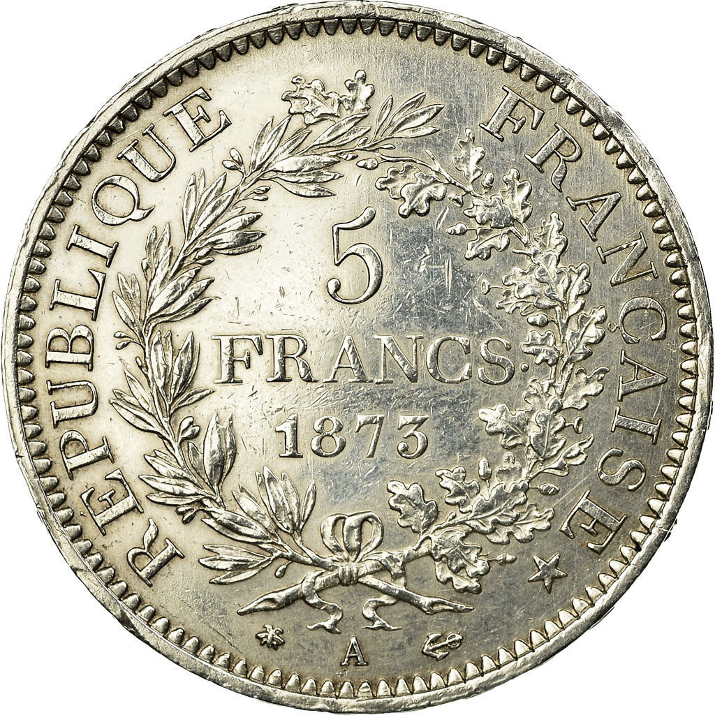 Coin, France, Hercule, 5 Francs, 1873, Paris, AU(50-53), Silver, KM:820.1