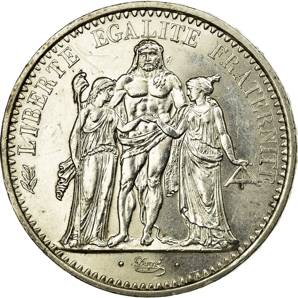 Moeda, França, Hercule, 10 Francs, 1967, Paris, AU(55-58), Prata, KM:932