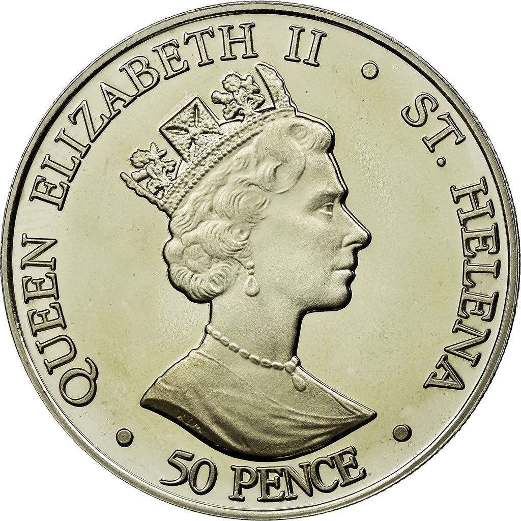 Coin, SAINT HELENA & ASCENSION, 50 Pence, 2005, MS(65-70), Copper-nickel