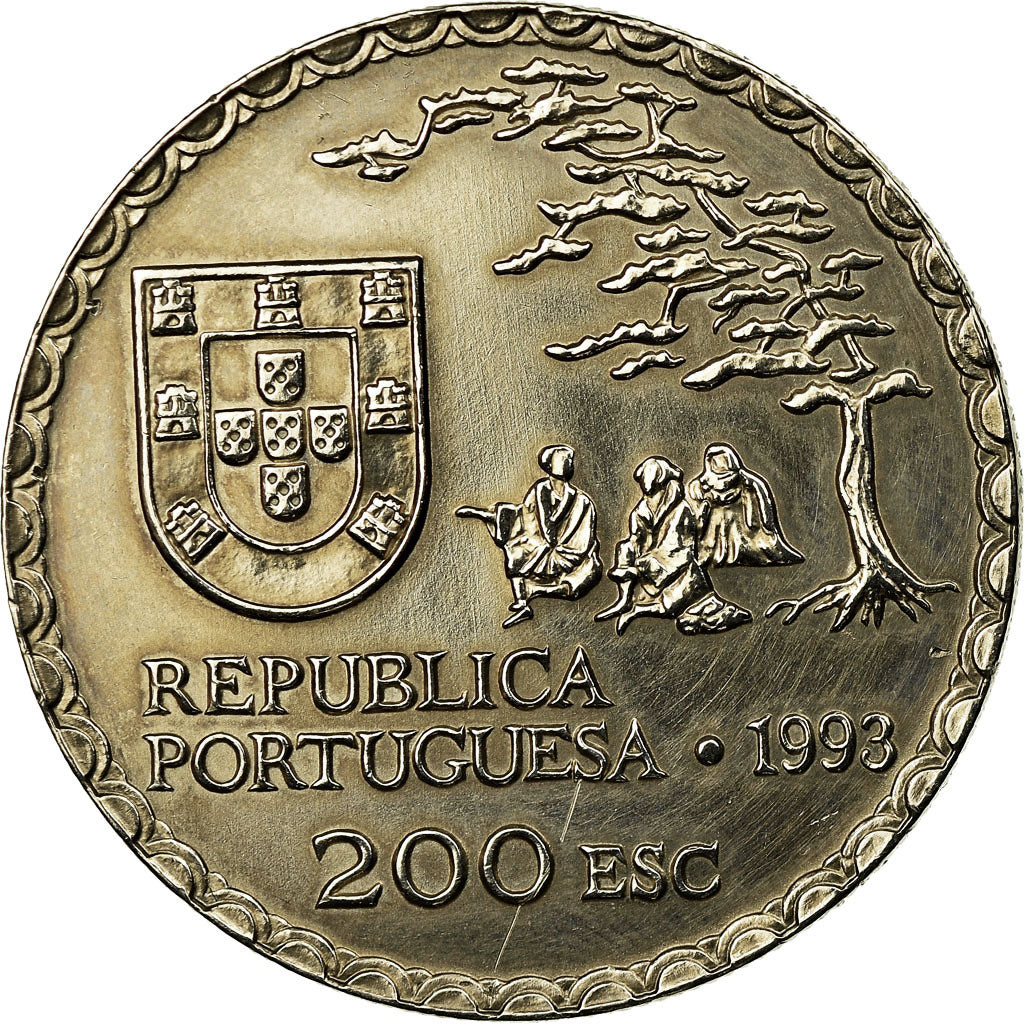 Coin, Portugal, 200 Escudos, 1993, MS(63), Copper-nickel, KM:668