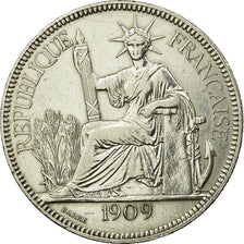 Monnaie, FRENCH INDO-CHINA, Piastre, 1909, Paris, TTB, Argent, KM:5a.1
