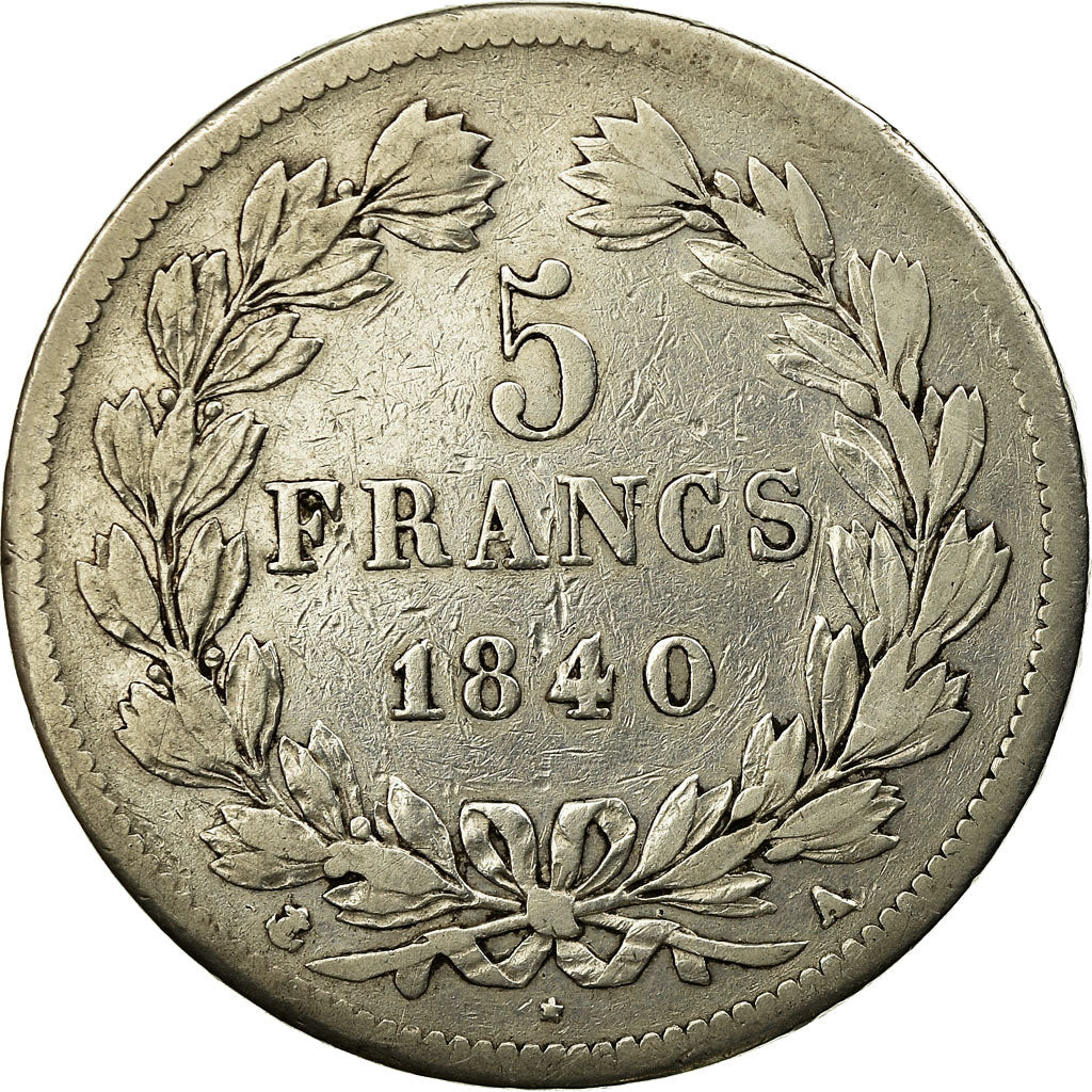 Monnaie, France, Louis-Philippe, 5 Francs, 1840, Paris, TB+, Argent