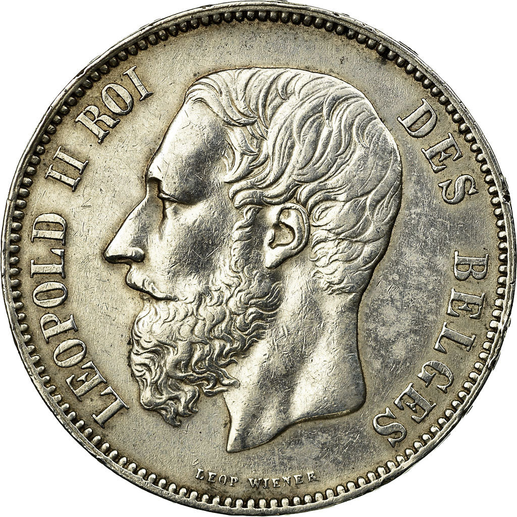 Monnaie, Belgique, Leopold II, 5 Francs, 5 Frank, 1875, TTB+, Argent, KM:24