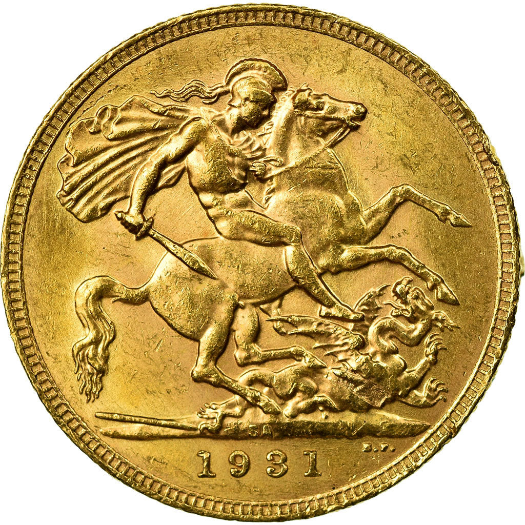 Münze, Südafrika, George V, Sovereign, 1931, Pretoria, SS, Gold, KM:A22