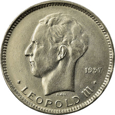 Coin, Belgium, 5 Francs, 5 Frank, 1937, AU(50-53), Nickel, KM:108