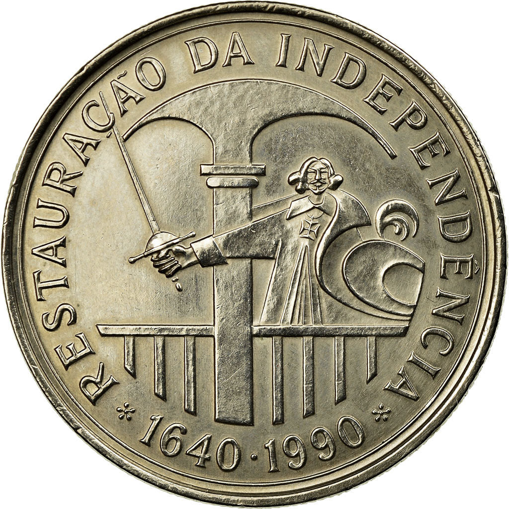 Coin, Portugal, 100 Escudos, 1990, AU(55-58), Copper-nickel, KM:651