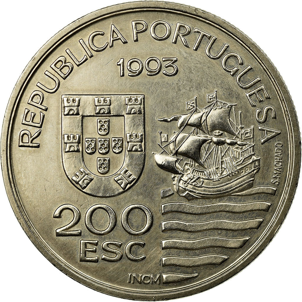 Coin, Portugal, 200 Escudos, 1993, AU(55-58), Copper-nickel, KM:667