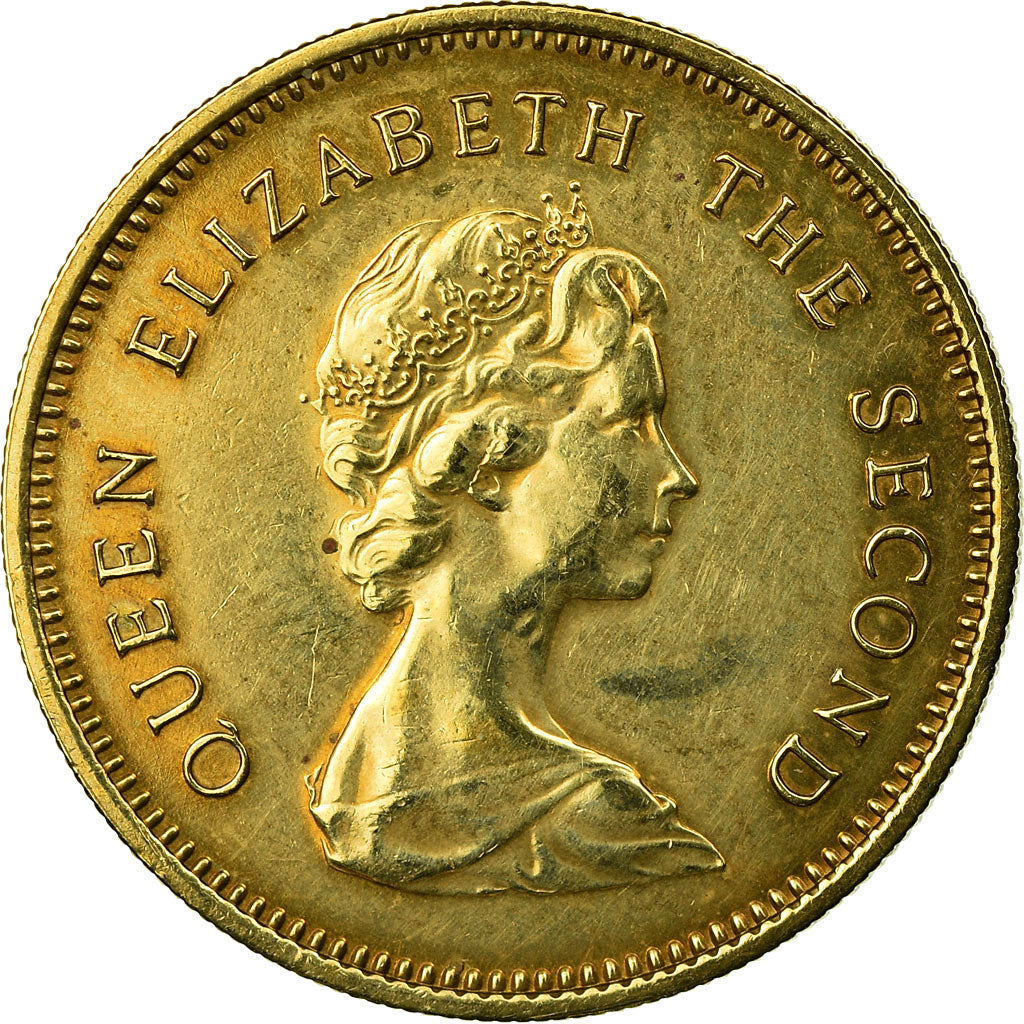Munten, Hong Kong, Elizabeth II, 50 Cents, 1980, ZF+, Nickel-brass, KM:41