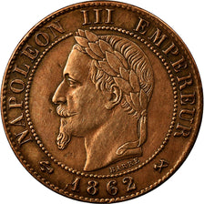 Coin, France, Napoleon III, Centime, 1862, Bordeaux, EF(40-45), KM 795.3