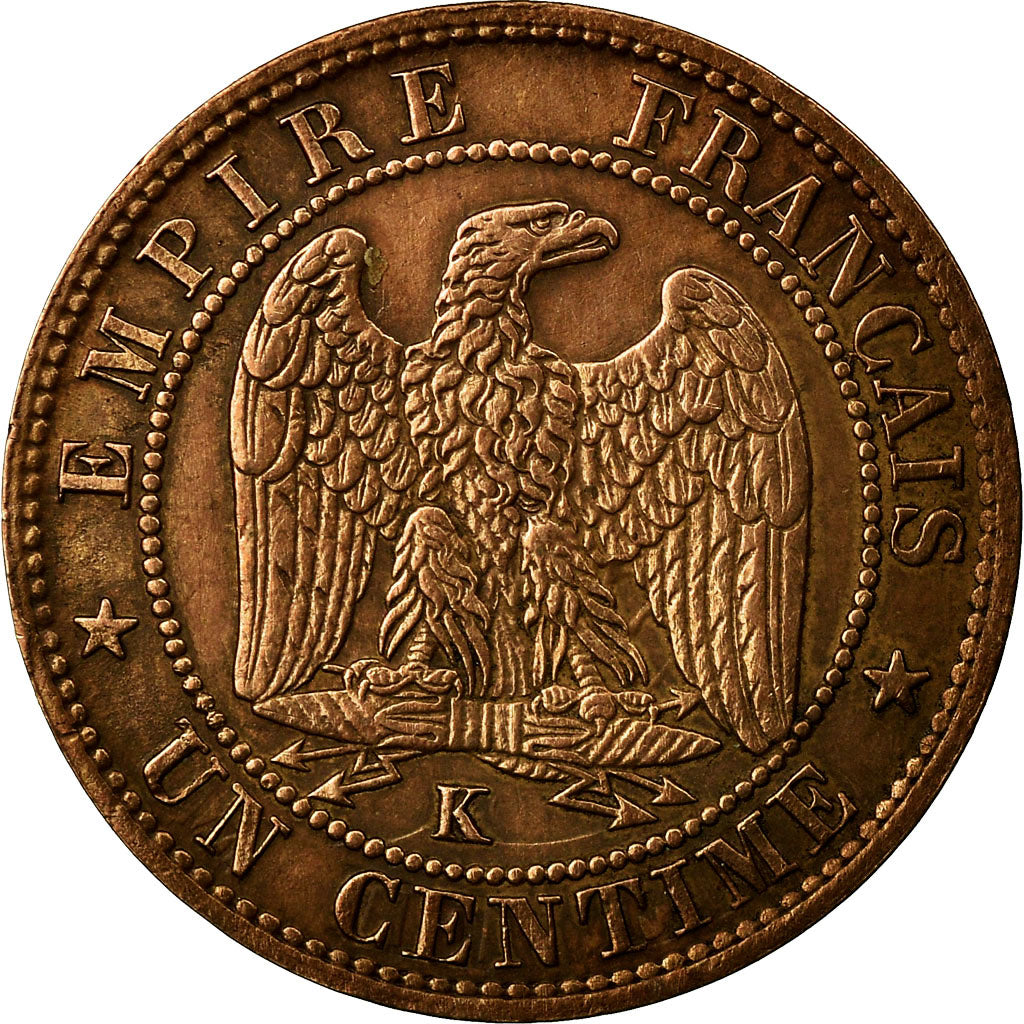 Coin, France, Napoleon III, Centime, 1862, Bordeaux, EF(40-45), KM 795.3