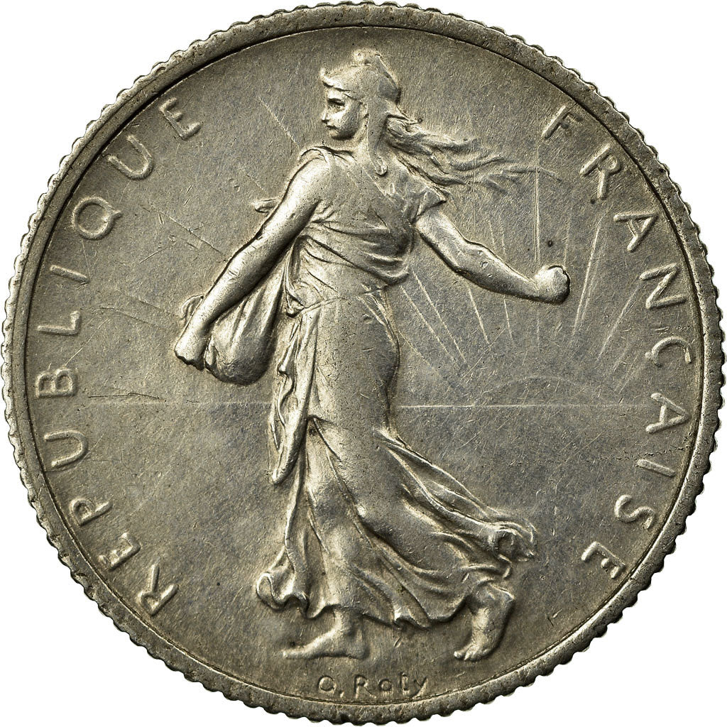 Coin, France, Semeuse, Franc, 1918, Paris, AU(50-53), Silver, KM:844.1