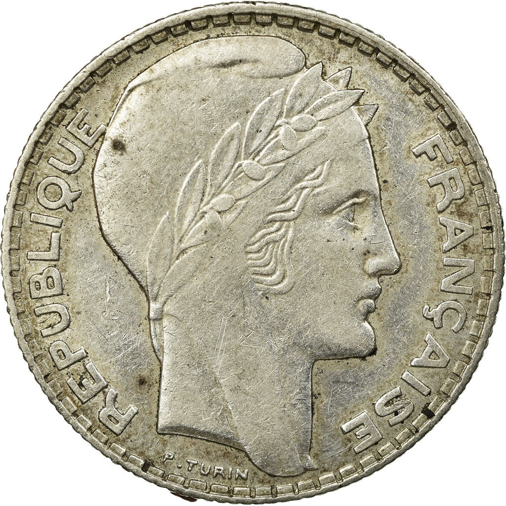Coin, France, Turin, 10 Francs, 1938, Paris, EF(40-45), Silver, KM:878