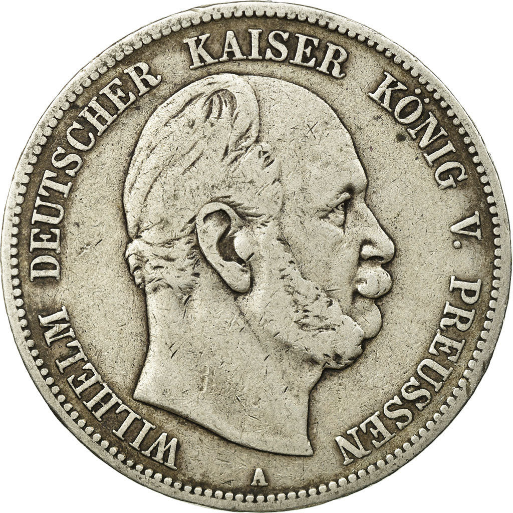 Coin, German States, PRUSSIA, Wilhelm I, 5 Mark, 1876, Berlin, VF(30-35)
