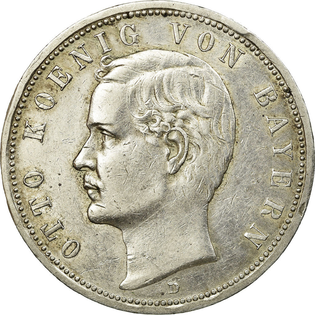 Monnaie, Etats allemands, BAVARIA, Otto, 5 Mark, 1913, Munich, TTB+, Argent