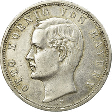 Monnaie, Etats allemands, BAVARIA, Otto, 5 Mark, 1913, Munich, TTB+, Argent