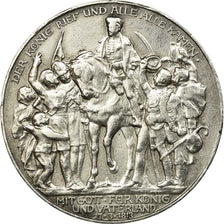 Moeda, Estados Alemães, PRUSSIA, Wilhelm II, 3 Mark, 1913, Berlin, EF(40-45)