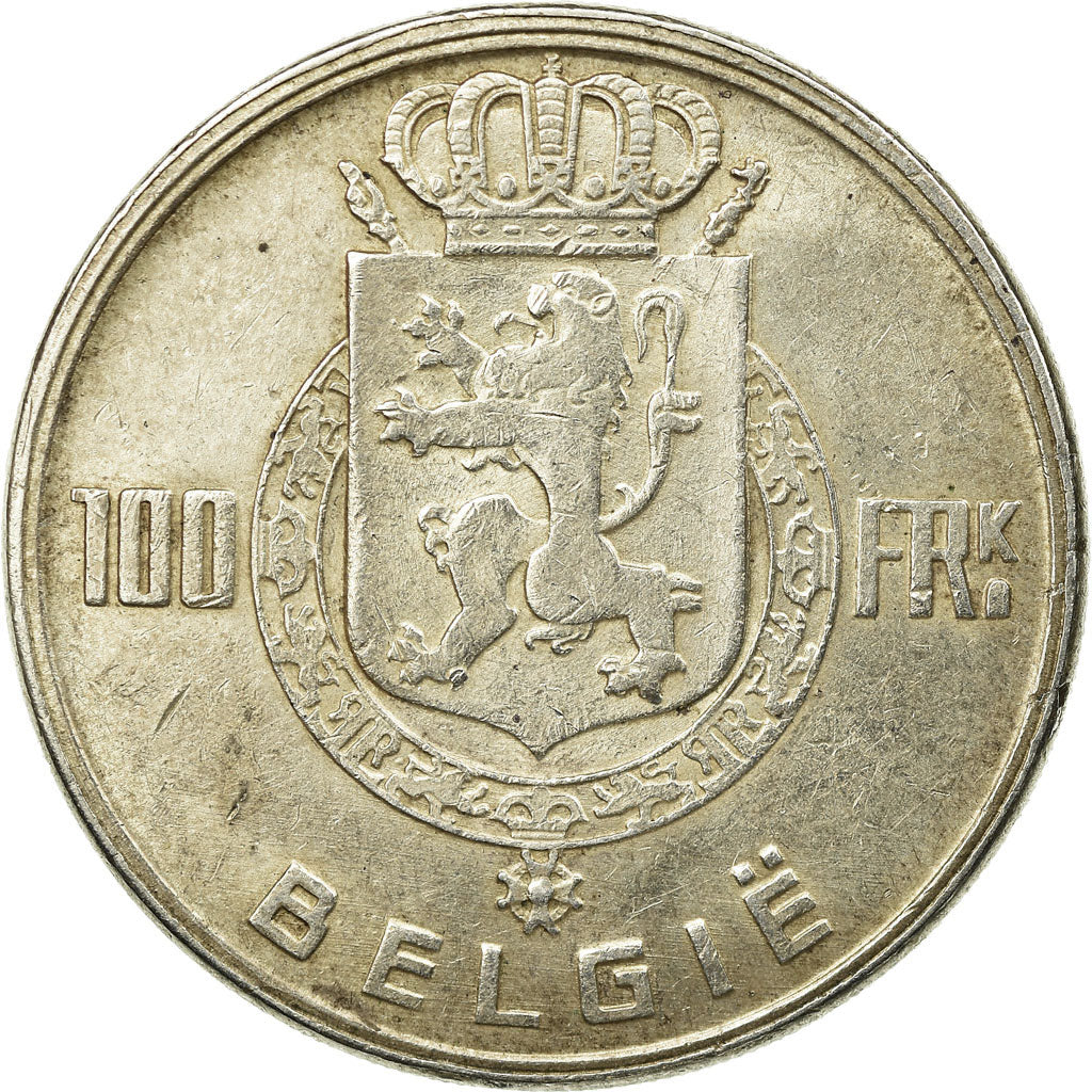 Coin, Belgium, 100 Francs, 100 Frank, 1951, EF(40-45), Silver, KM:139.1
