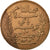 Monnaie, Tunisie, Muhammad al-Nasir Bey, 10 Centimes, 1912, Paris, TTB+, Bronze
