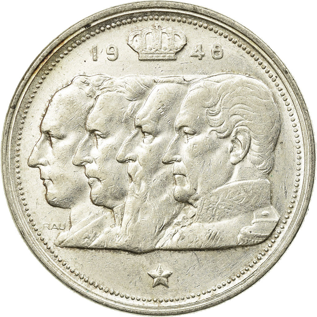 Coin, Belgium, 100 Francs, 100 Frank, 1948, EF(40-45), Silver, KM:138.1