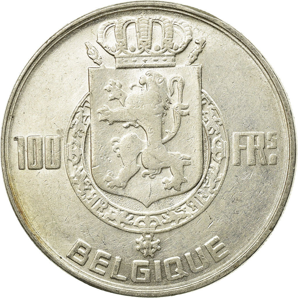 Coin, Belgium, 100 Francs, 100 Frank, 1948, EF(40-45), Silver, KM:138.1