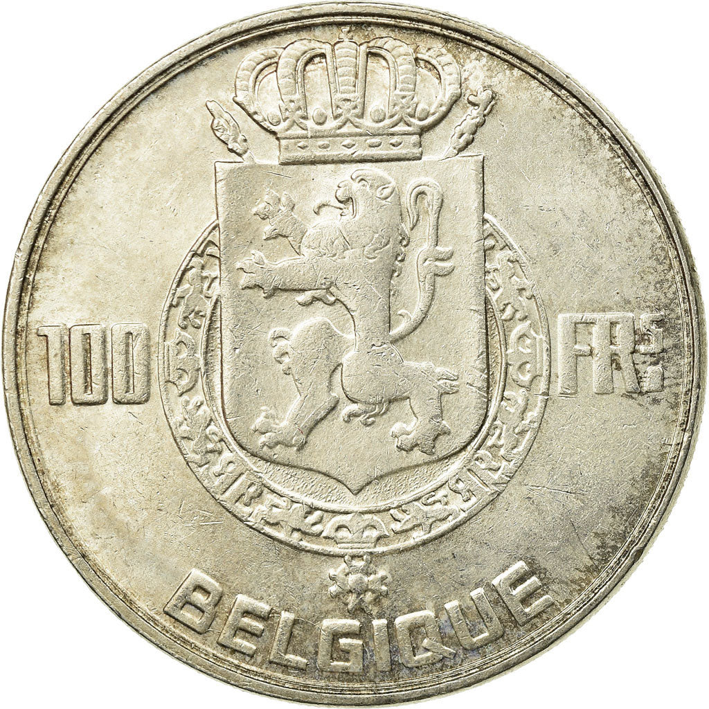 Coin, Belgium, 100 Francs, 100 Frank, 1948, MS(63), Silver, KM:138.1