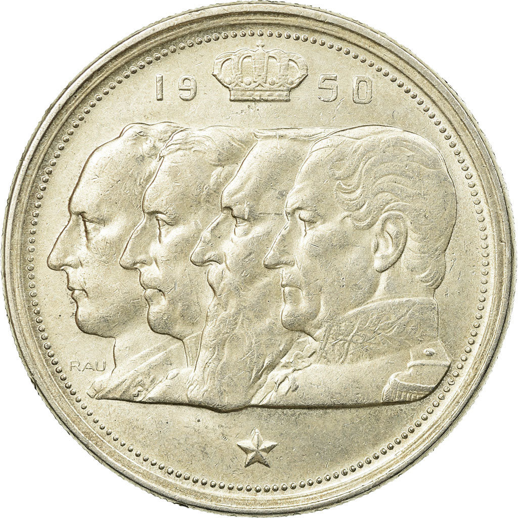 Coin, Belgium, 100 Francs, 100 Frank, 1950, EF(40-45), Silver, KM:138.1