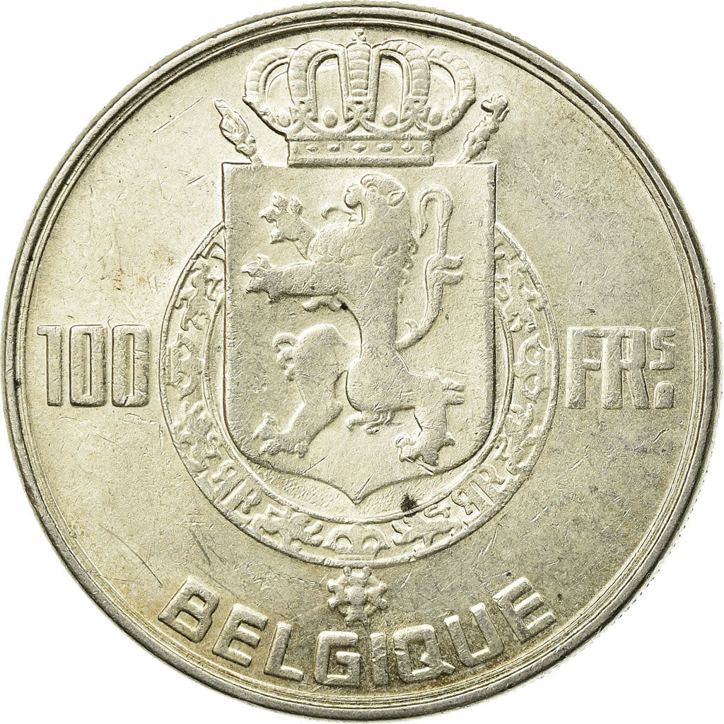 Coin, Belgium, 100 Francs, 100 Frank, 1950, EF(40-45), Silver, KM:138.1