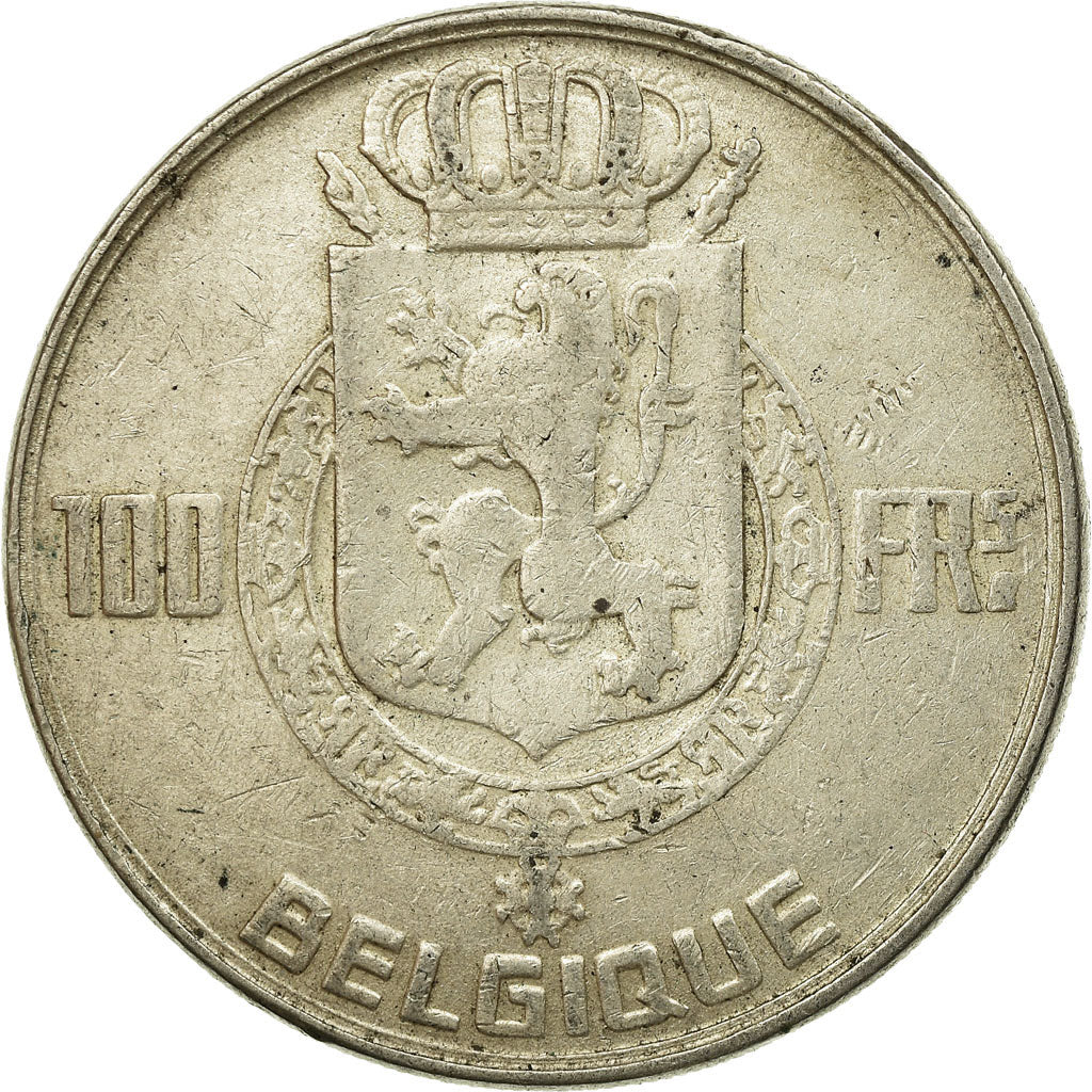 Coin, Belgium, 100 Francs, 100 Frank, 1950, VF(30-35), Silver, KM:138.1