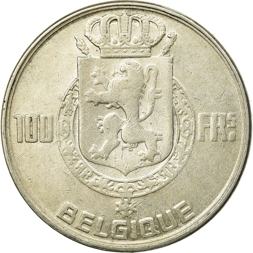 Moneda, Bélgica, 100 Francs, 100 Frank, 1950, MBC, Plata, KM:138.1