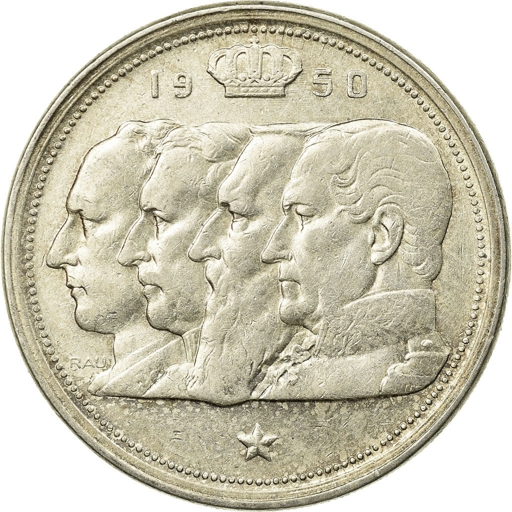 Coin, Belgium, 100 Francs, 100 Frank, 1950, EF(40-45), Silver, KM:138.1