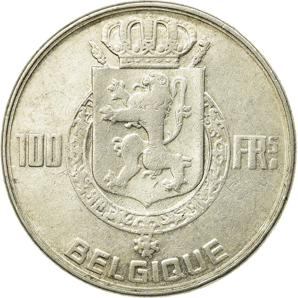 Coin, Belgium, 100 Francs, 100 Frank, 1950, EF(40-45), Silver, KM:138.1