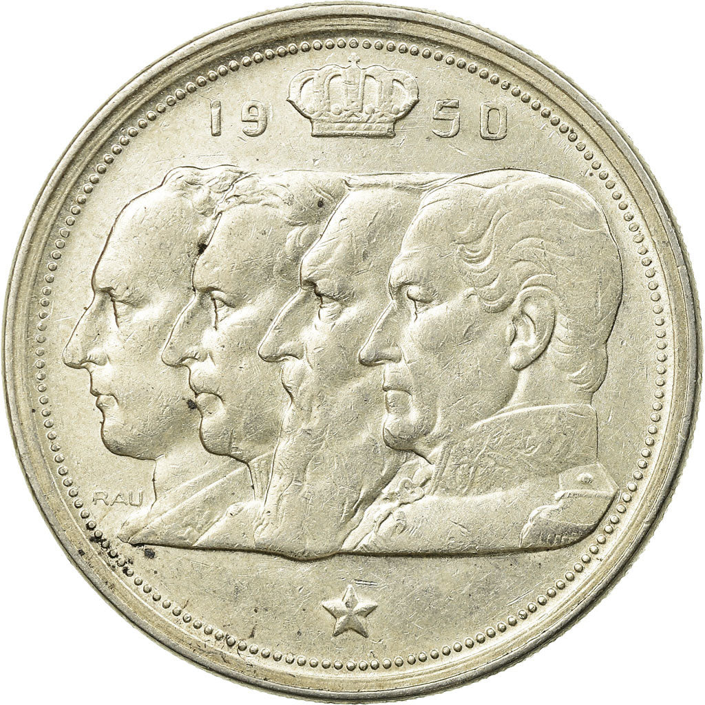 Coin, Belgium, 100 Francs, 100 Frank, 1950, EF(40-45), Silver, KM:138.1