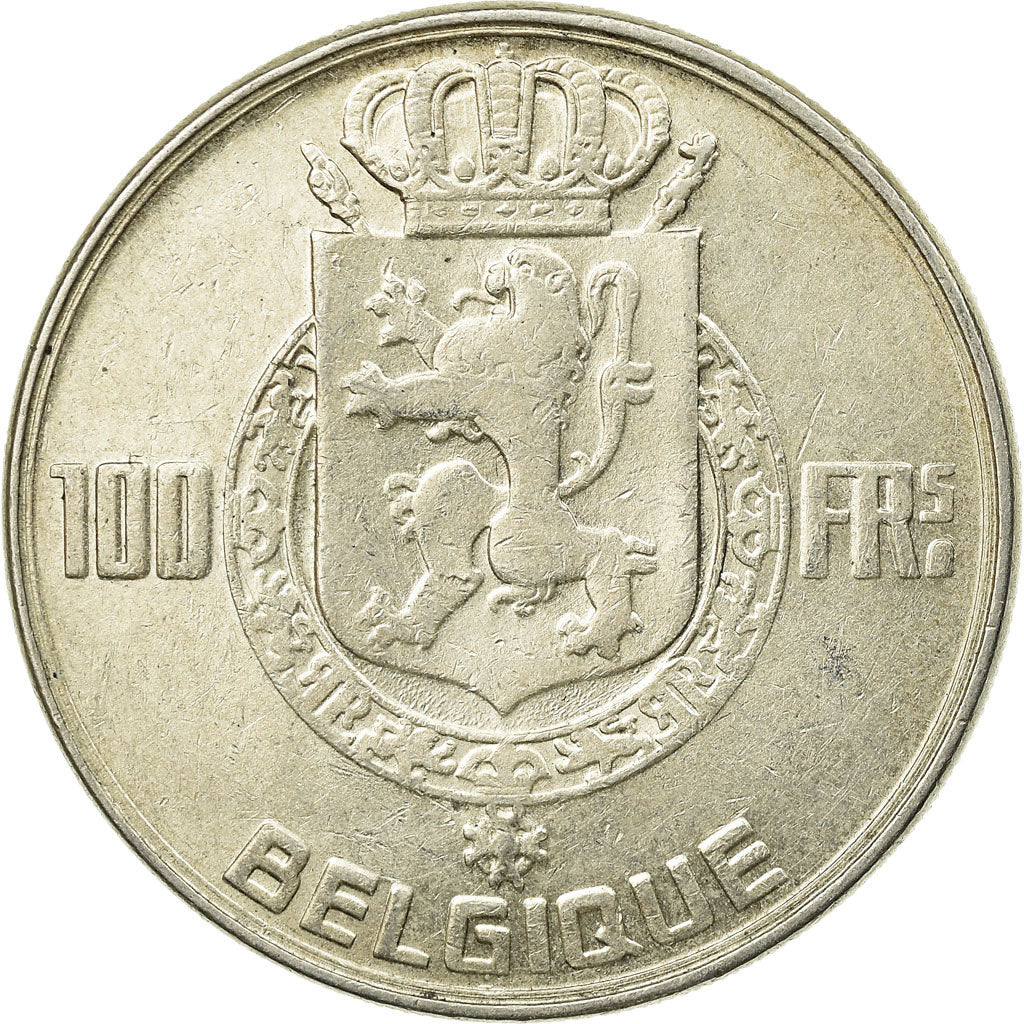 Coin, Belgium, 100 Francs, 100 Frank, 1950, EF(40-45), Silver, KM:138.1