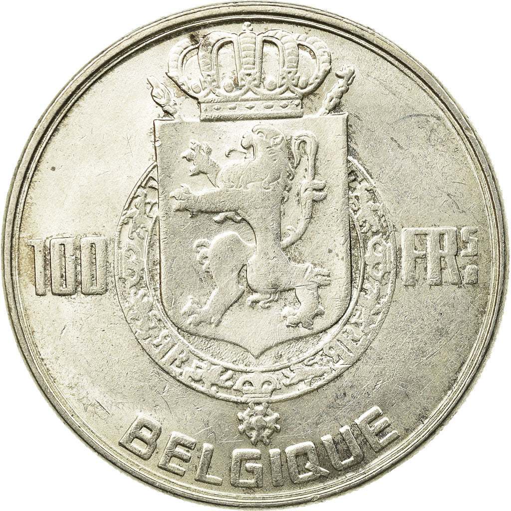 Münze, Belgien, 100 Francs, 100 Frank, 1950, SS, Silber, KM:138.1