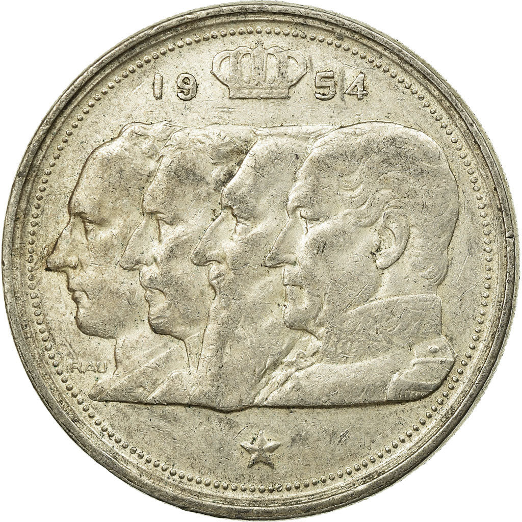 Coin, Belgium, 100 Francs, 100 Frank, 1954, VF(30-35), Silver, KM:138.1