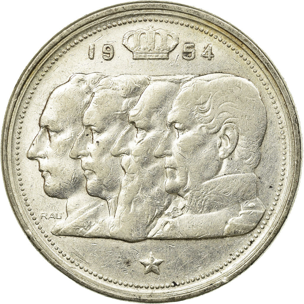 Coin, Belgium, 100 Francs, 100 Frank, 1954, EF(40-45), Silver, KM:138.1