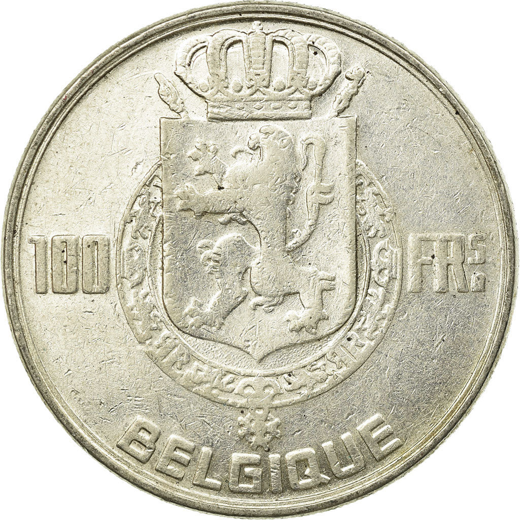 Coin, Belgium, 100 Francs, 100 Frank, 1954, EF(40-45), Silver, KM:138.1