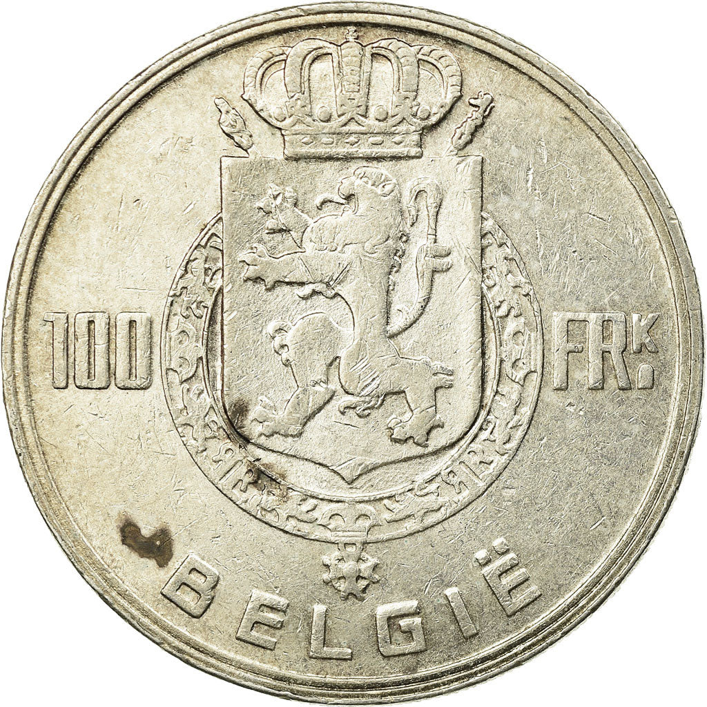 Coin, Belgium, 100 Francs, 100 Frank, 1948, EF(40-45), Silver, KM:139.1