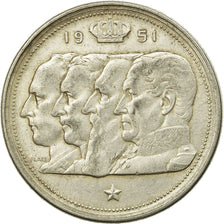 Coin, Belgium, 100 Francs, 100 Frank, 1951, EF(40-45), Silver, KM:139.1