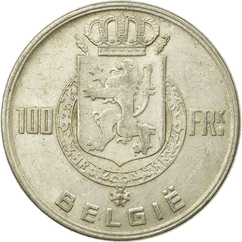 Coin, Belgium, 100 Francs, 100 Frank, 1951, EF(40-45), Silver, KM:139.1