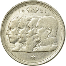 Coin, Belgium, 100 Francs, 100 Frank, 1951, EF(40-45), Silver, KM:139.1