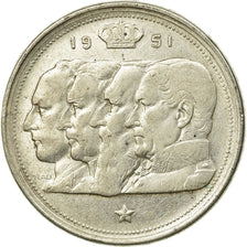 Moeda, Bélgica, 100 Francs, 100 Frank, 1951, EF(40-45), Prata, KM:139.1