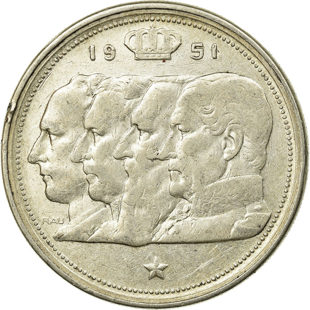 Moneta, Belgio, 100 Francs, 100 Frank, 1951, BB, Argento, KM:139.1