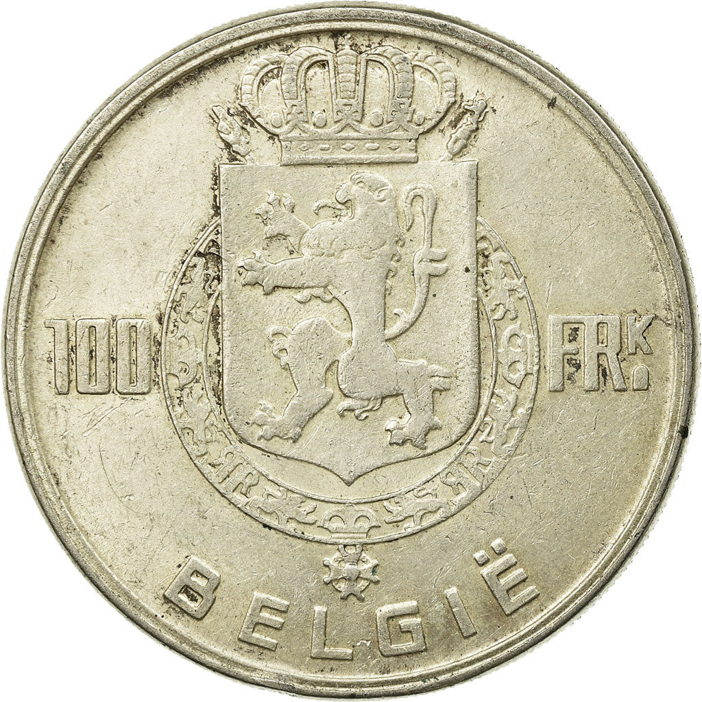 Coin, Belgium, 100 Francs, 100 Frank, 1951, EF(40-45), Silver, KM:139.1