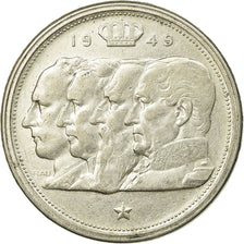Moneda, Bélgica, 100 Francs, 100 Frank, 1949, MBC, Plata, KM:139.1