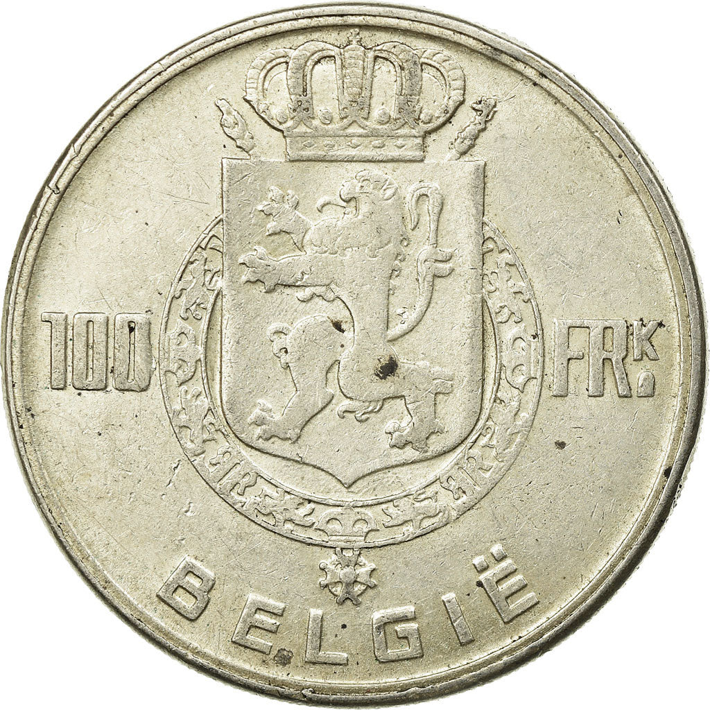 Coin, Belgium, 100 Francs, 100 Frank, 1949, EF(40-45), Silver, KM:139.1