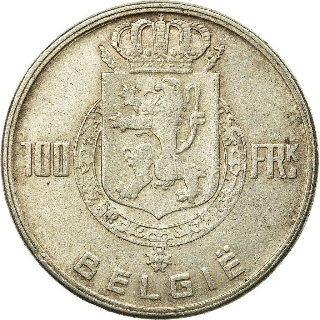 Coin, Belgium, 100 Francs, 100 Frank, 1949, EF(40-45), Silver, KM:139.1