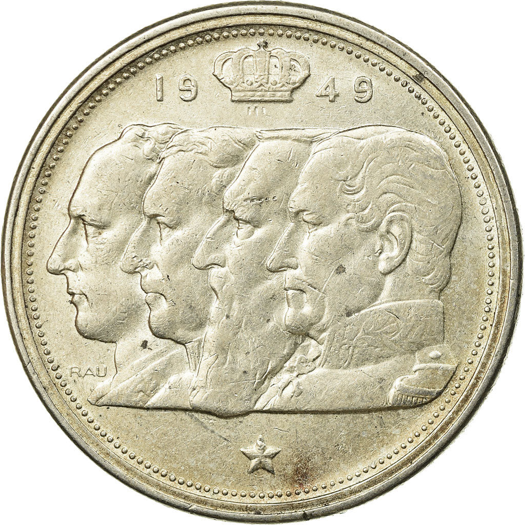 Coin, Belgium, 100 Francs, 100 Frank, 1949, EF(40-45), Silver, KM:139.1