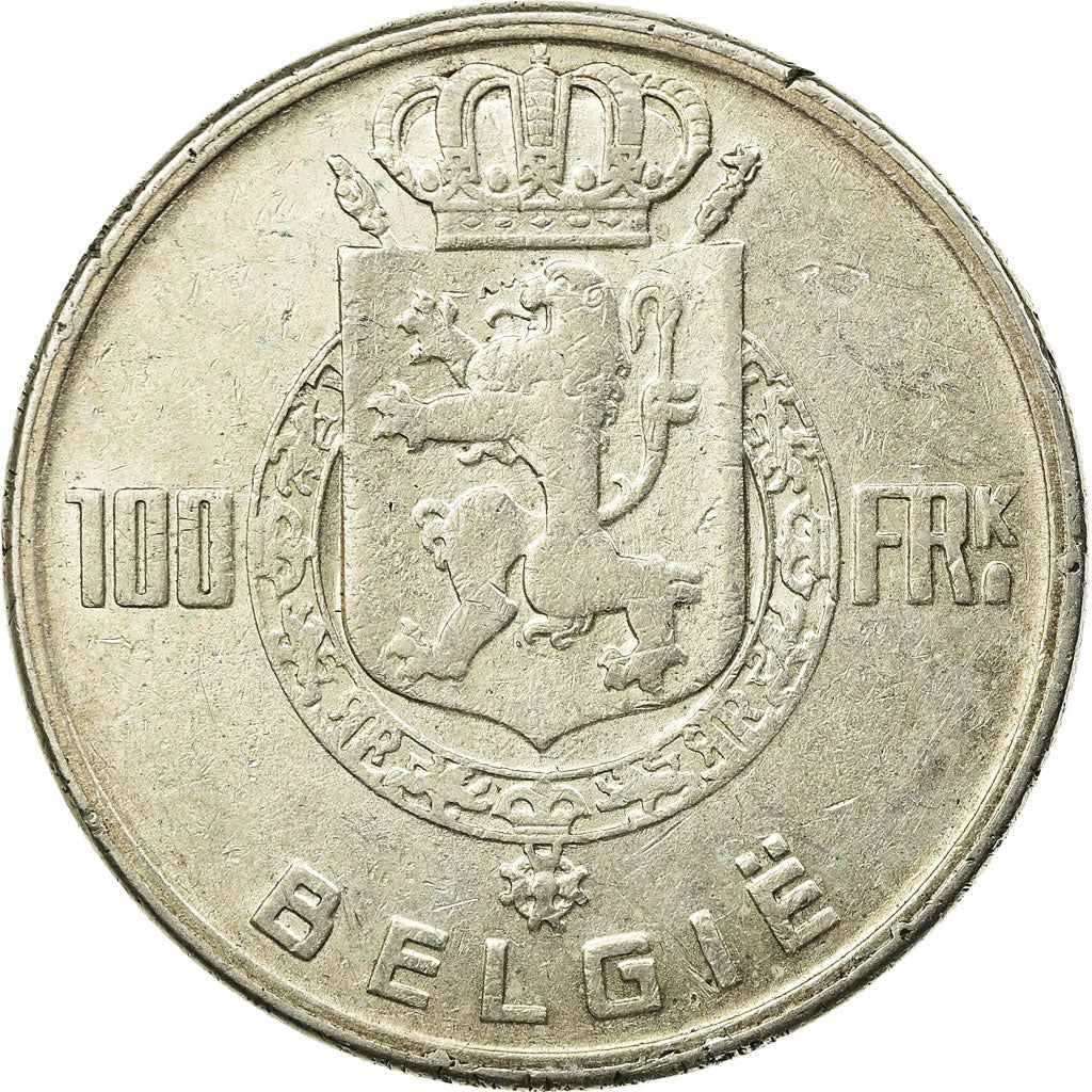 Coin, Belgium, 100 Francs, 100 Frank, 1949, EF(40-45), Silver, KM:139.1